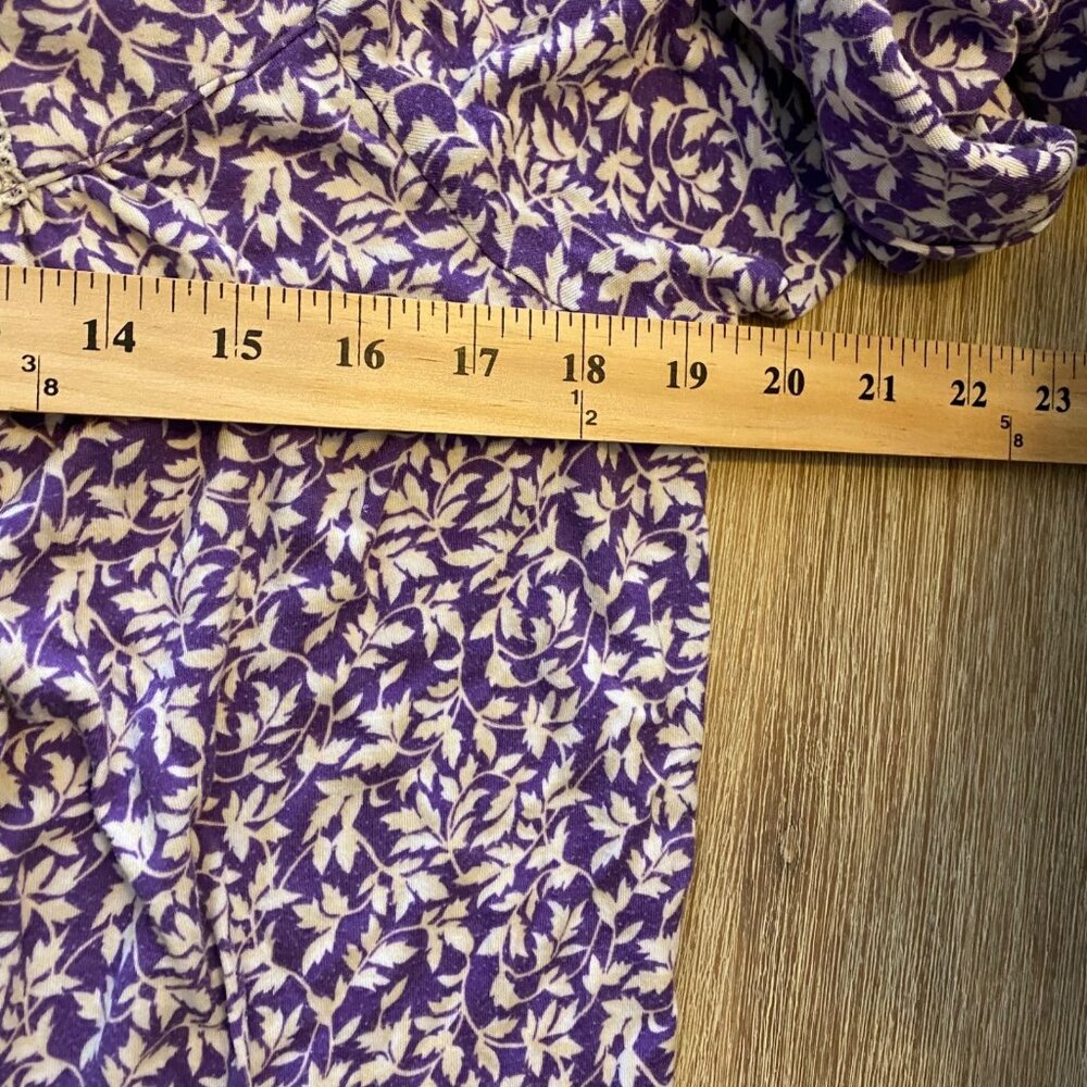 Eileen West Nightgown Women's Purple Floral Sweetheart Neck Modal Grandma Size M - Picture 11 of 12